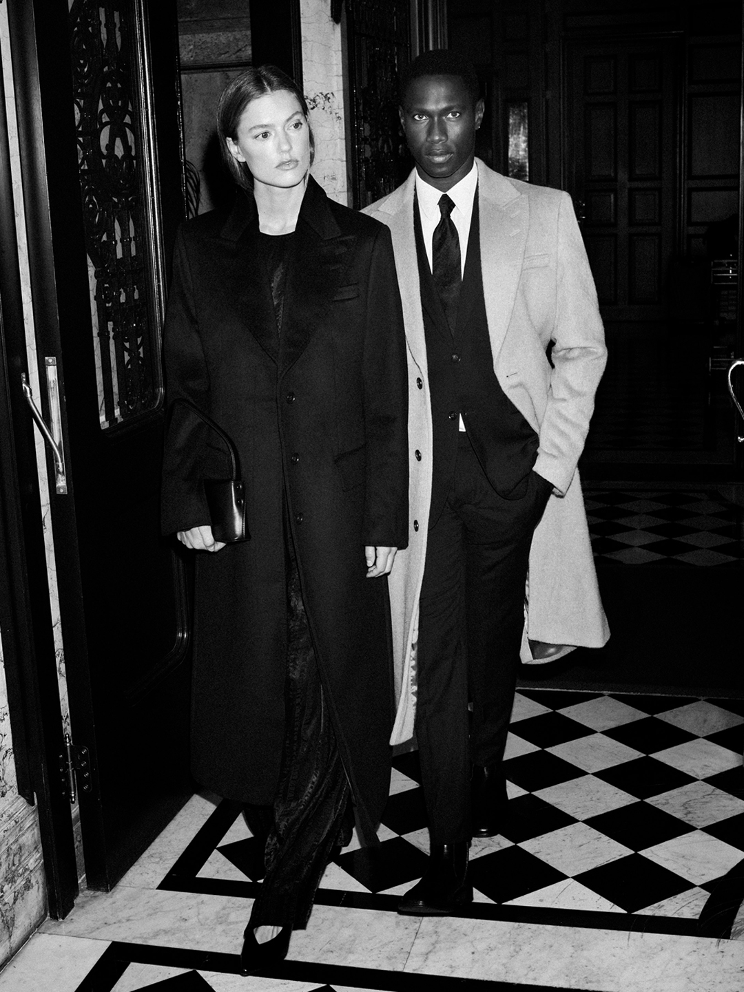 dark blue cashmere coat